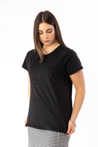 T-shirt nera Elena Mirò G411