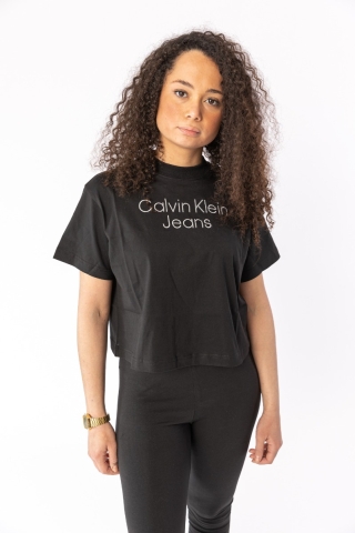 T-Shirt relaxed con logo metallico Calvin Klein J20J218260 BEH