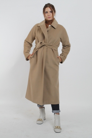 Cappotto in misto lana con cintura Emme Marella giga 004