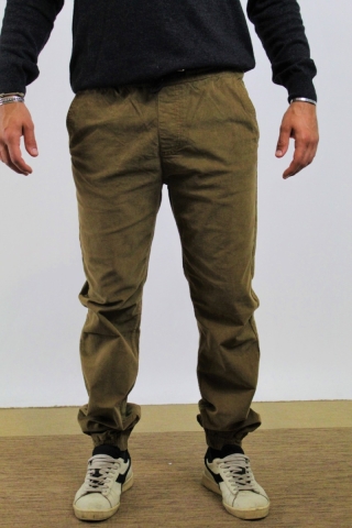 Pantaloni in velluto con laccio e polsino Trez M45731