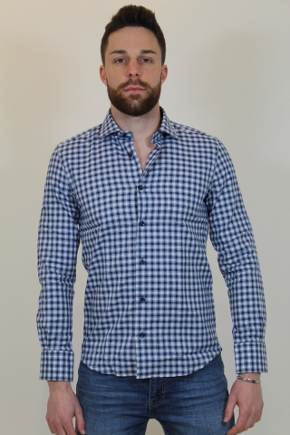 Camicia uomo Bottega Artigiana I20490 blu