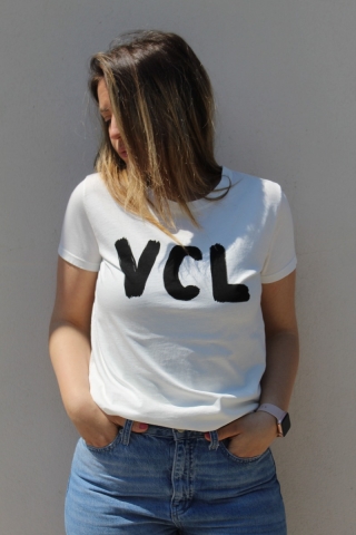 T-shirt girocollo Vicolo RE0361 bianca