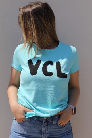 T-shirt girocollo Vicolo RE0361 azzurra