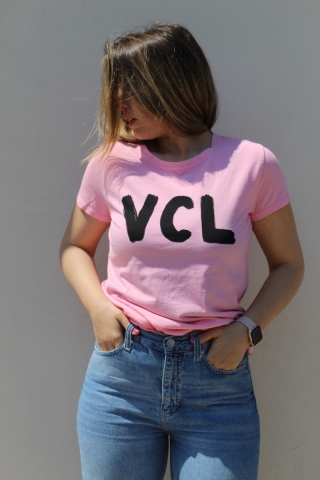 T-shirt girocollo Vicolo RE0361 rosa