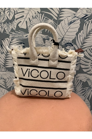 Mini Bag in juta waikiki tote Vicolo AB0017