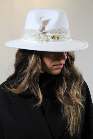 Cappello borsalino DiDì Collection bianco
