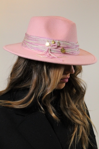 Cappello borsalino DiDì Collection rosa