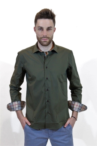 Camicia uomo Bottega artigiana verde