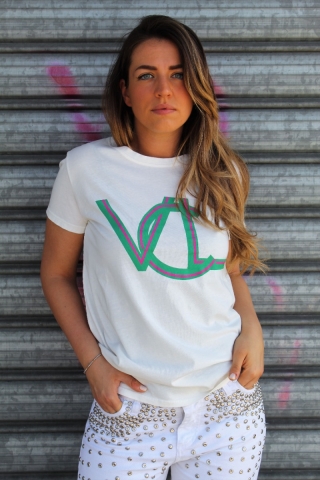 T-Shirt logo Vicolo RY0046 bianca